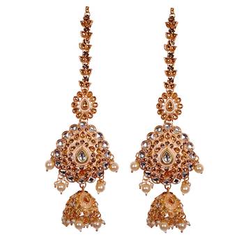 Soni craft rajwadi fashion brown kundan set (1097) 4