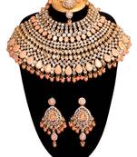 Soni craft charming alloy peach kundan set (1117)