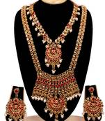 Soni craft antique attractive maroon combo kundan set (1121)