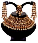 Soni craft princess elegant brown kundan necklace set (1145)