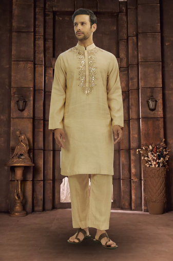 Art silk kurta pyjama for mens