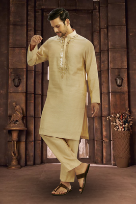 Art silk kurta pyjama for mens 3