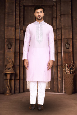 Art silk kurta pyjama for mens 1
