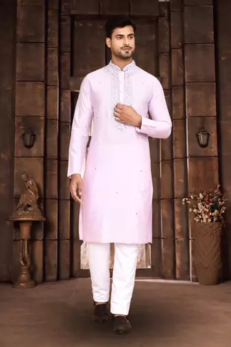 Art silk kurta pyjama for mens