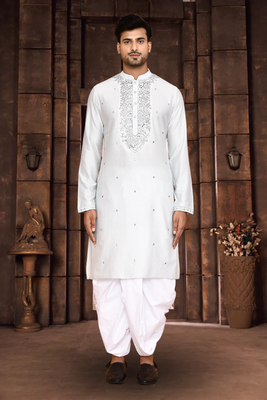 Art silk kurta patiala for mens 1
