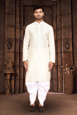 Art silk kurta patiala for mens 1
