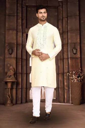 Art silk kurta pyjama for mens