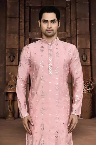 Art silk kurta pyjama for mens
