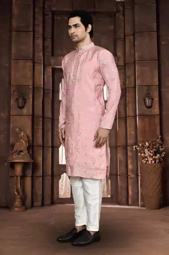 Art silk kurta pyjama for mens