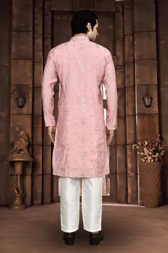 Art silk kurta pyjama for mens