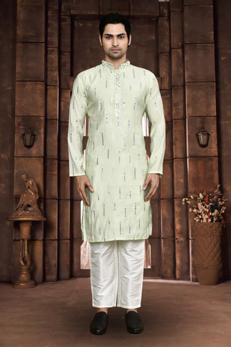 Art silk kurta pyjama for mens