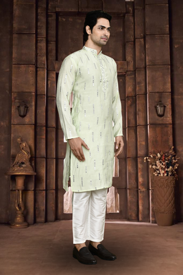 Art silk kurta pyjama for mens 3