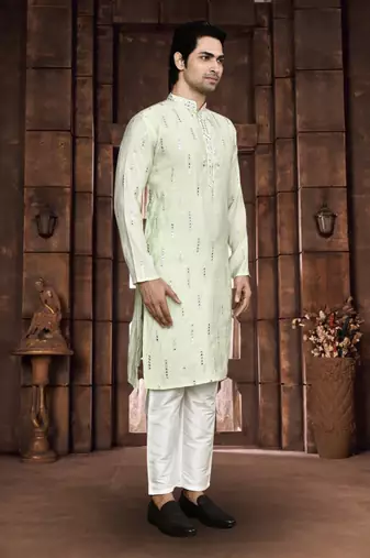 Art silk kurta pyjama for mens