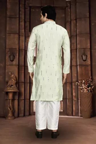 Art silk kurta pyjama for mens