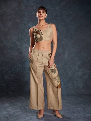 Brown floral printed co-ord set 1