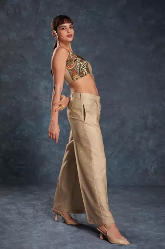 Brown floral printed co-ord set