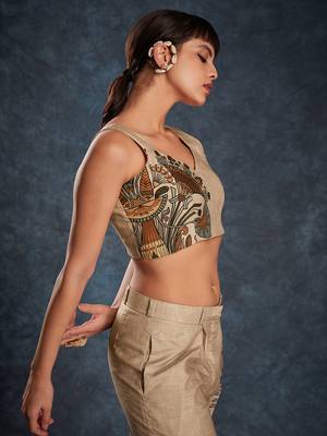 Brown floral printed co-ord set 5