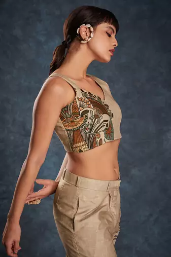 Brown floral printed co-ord set