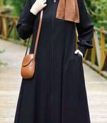 Black Kashibo Plain Abaya