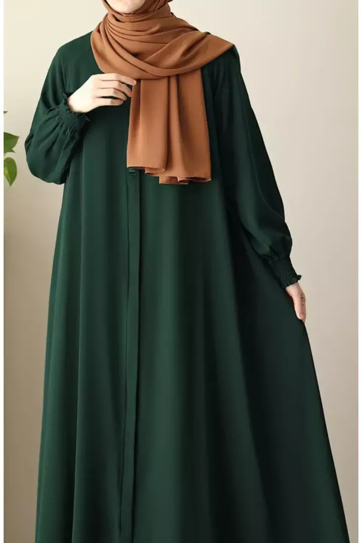 Forest Green Kashibo Plain Abaya