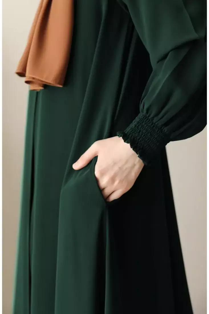Forest Green Kashibo Plain Abaya