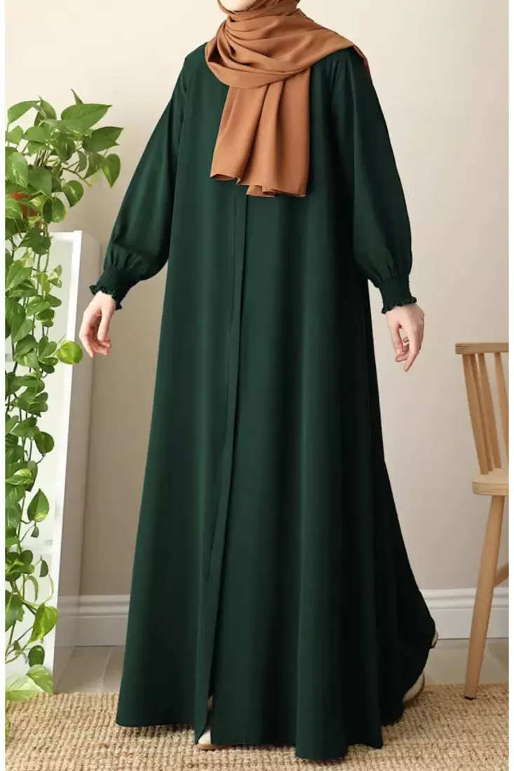 Forest Green Kashibo Plain Abaya