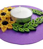 Hand Made paper quilling floating Diwali Diya - Enrivonment Friendly