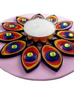Hand Made paper quilling floating Diwali Diya - Enrivonment Friendly