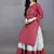 Traditional rayon fabric bandhej printed kurta with skirt