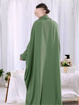 Designer Kaftan Abaya in Luxurious Firdaus Fabric with Elasticated Sleeves and Attached Scarf 3