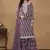 Designer purple faux georgette embroidery sharara suit