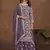Designer lavender faux georgette embroidery sharara suit