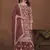 Designer brown faux georgette embroidery sharara suit