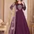 Designer viiolet tafeta silk embroidery anarkali suit