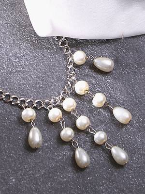 Women gold plated linked chain necklace 1