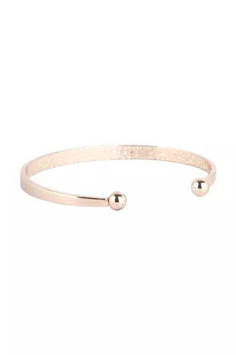 Women gold plated love printed openable bracelet