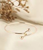 Women gold plated plain bracelet