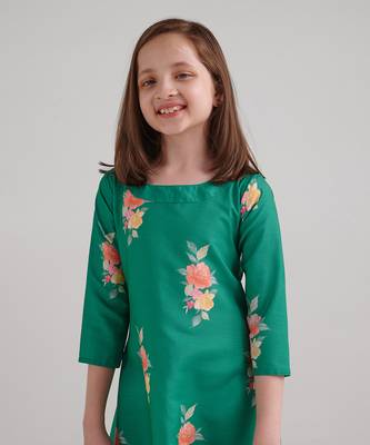 Jade green dhoti jumpsuit kids 2