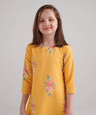 Amber yellow dhoti jumpsuit kids 2
