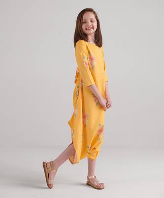 Amber yellow dhoti jumpsuit kids 3