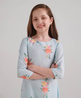 Baby blue dhoti jumpsuit kids 2