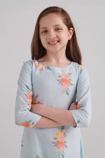 Baby blue dhoti jumpsuit kids