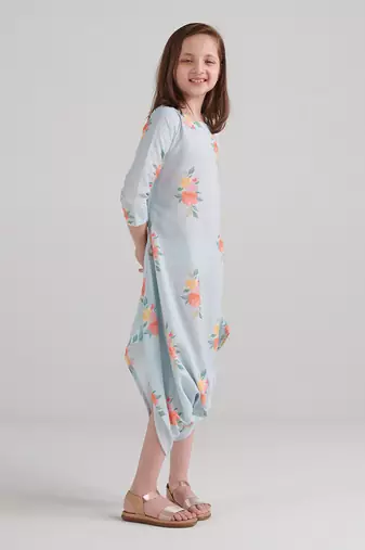 Baby blue dhoti jumpsuit kids