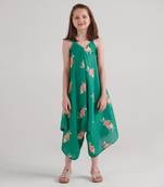 Jade green palazzo jumpsuit kids