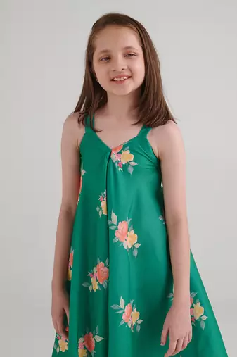Jade green palazzo jumpsuit kids