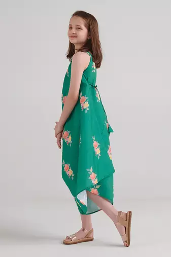 Jade green palazzo jumpsuit kids