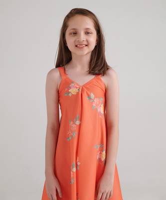 Bright orange palazzo jumpsuit kids 2