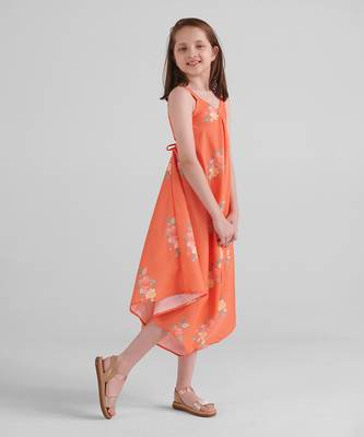 Bright orange palazzo jumpsuit kids 3