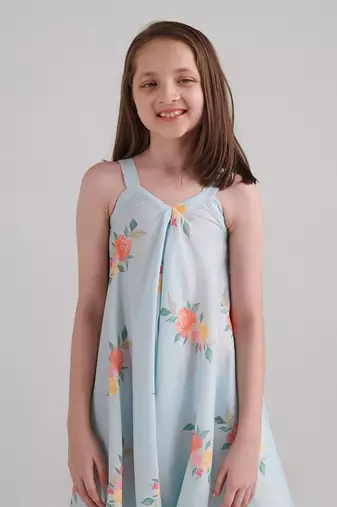 Baby blue palazzo jumpsuit kids