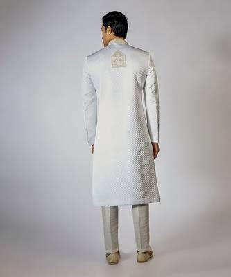 Off white embroidered sherwani 2
